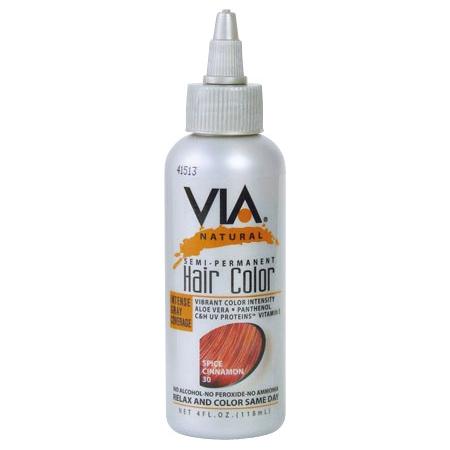 Via Natural Via Hair Color Spice Cinnamon 30 118ml Via Natural Semi-Permanent Hair Color 118ml