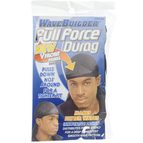 WaveBuilder WaveBuilder Full Force Durag - Black