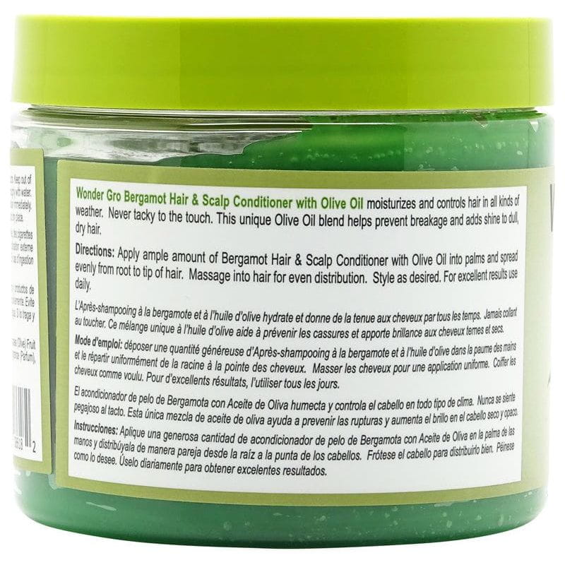 Wonder Gro Health & Beauty Wonder Gro Bergamot with Olive Oil Hair & Scalp Conditioner 340g