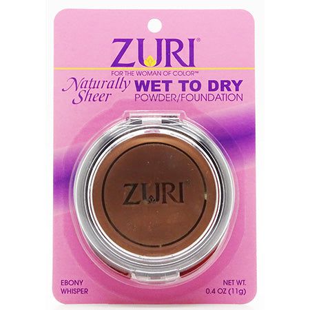 Zuri Zuri Powder Foundation Ebony Whisper Zuri Naturally Sheer Wet to Dry Powder/Foundation 11g